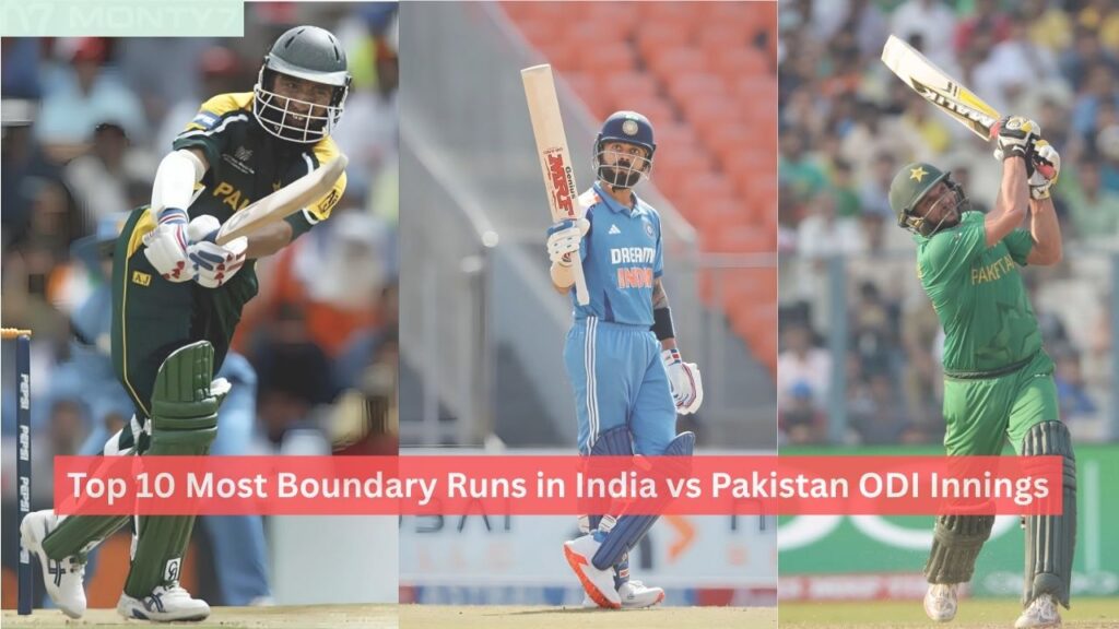 Most Boundary Runs in India vs Pakistan ODI Innings