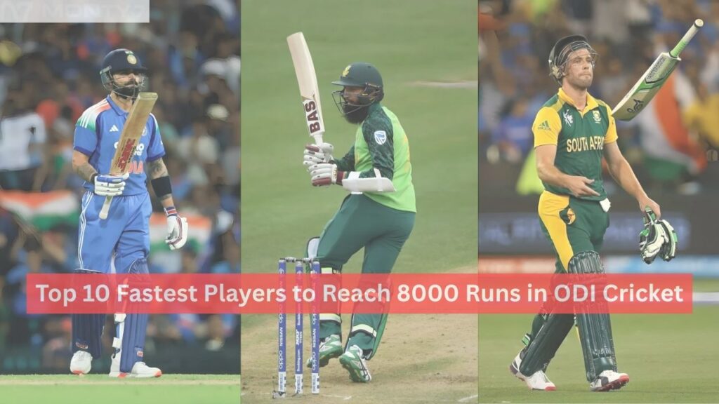 Fastest Players to reach 8000 Runs in ODI Cricket